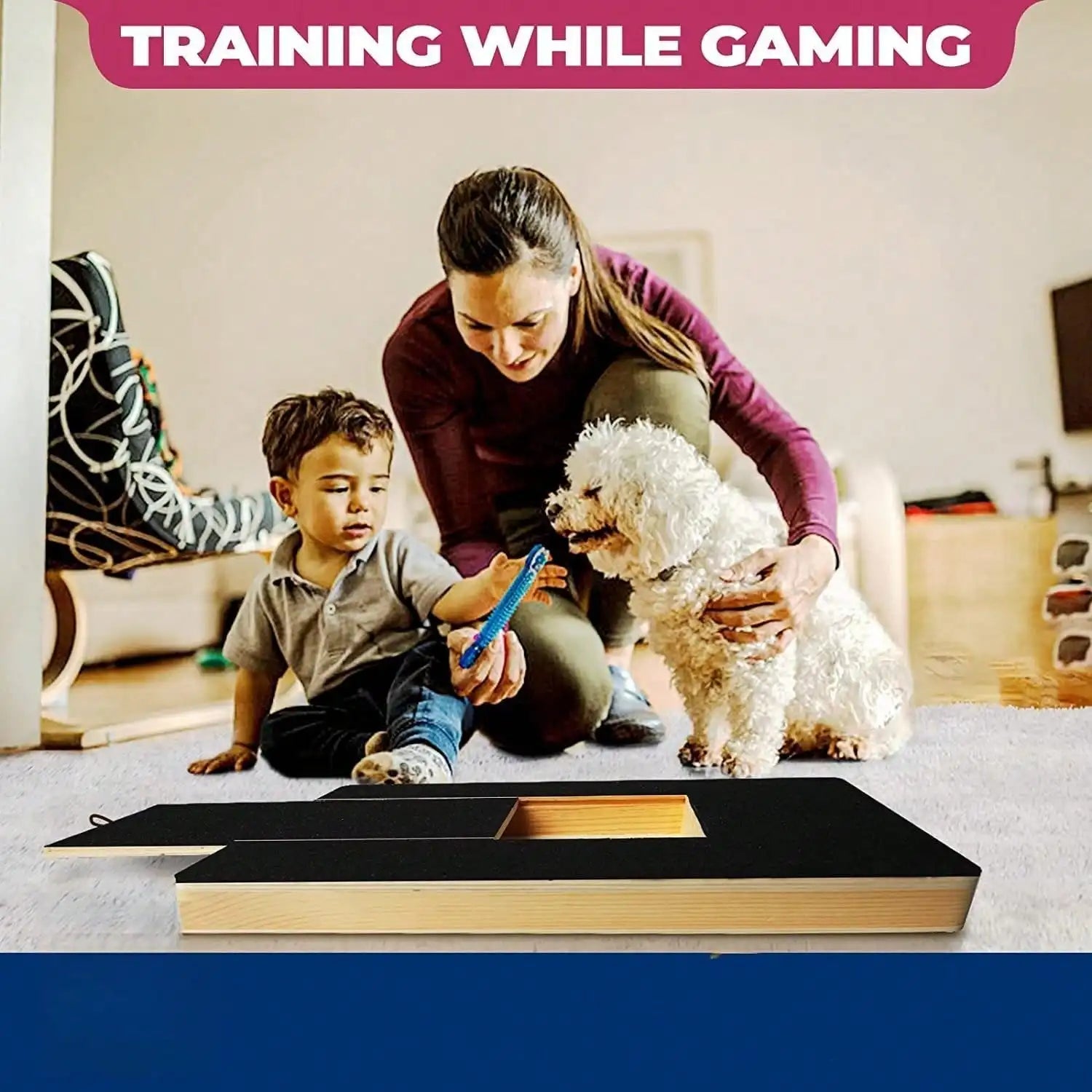 Nail Scratch Board Wood Scratch Pad for Nail Dogs with Treat Box Stress Free Dog Scratch Pad for Nails Nail File Board for Puppy