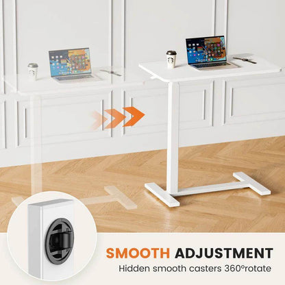 Adjustable Height Overbed Table for Laptop and Mobile Use