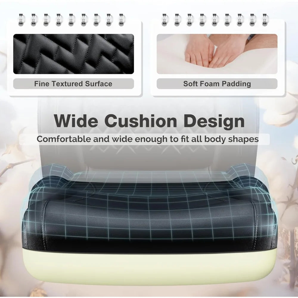 High Back Office Chair, Ergonomic Big and Tall Desk Chair, Adjustable Flip up Armrest Executive Chair Made of PU Leathe