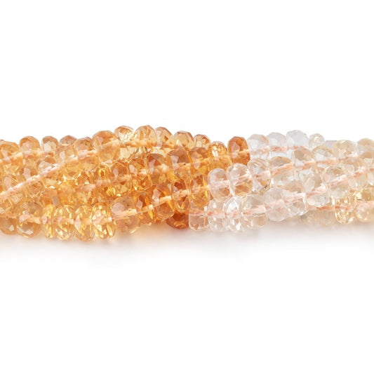 5.5mm Citrine Faceted Rondelle Beads 14.5 inch 140 pieces