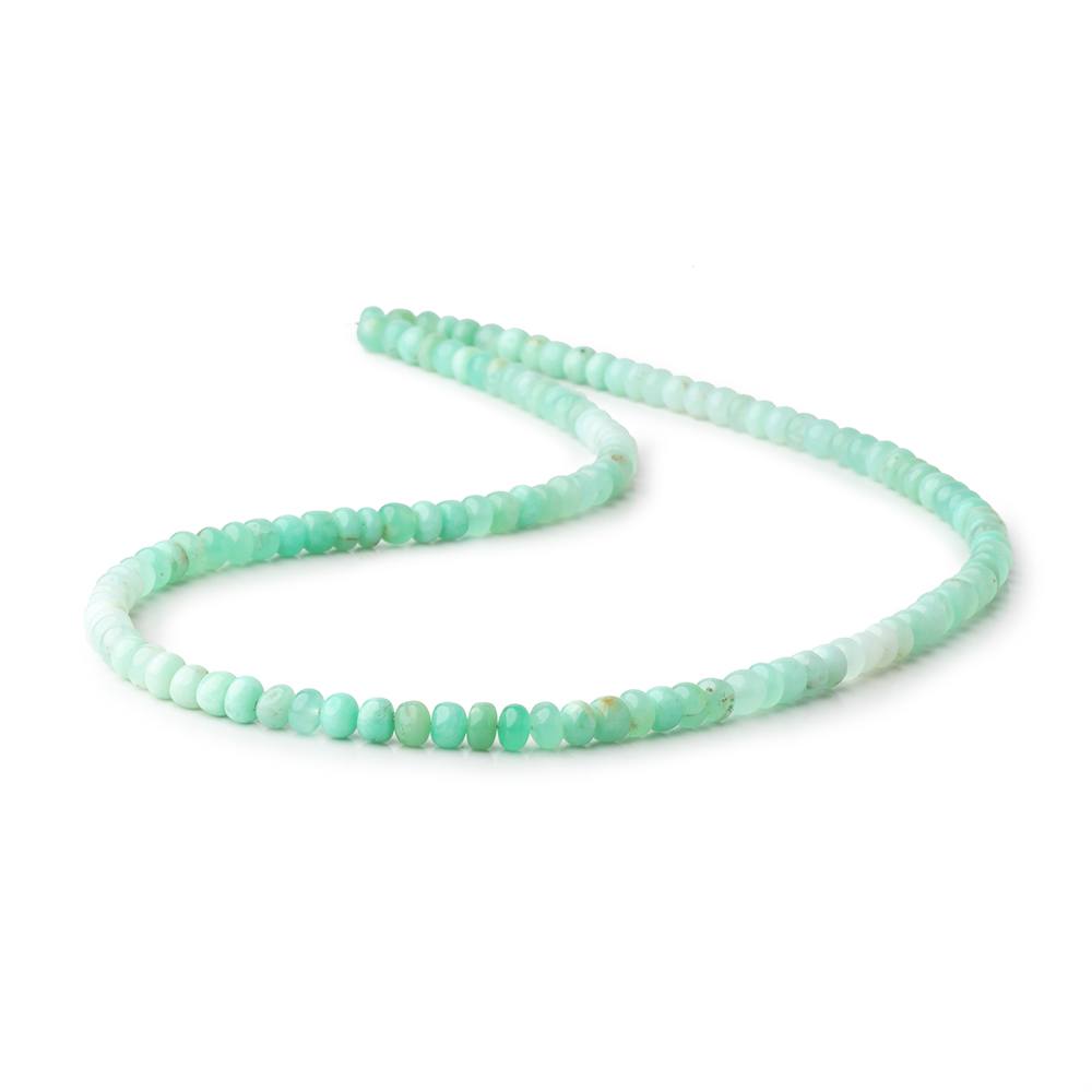 5mm Green Tanzanian Opal Plain Rondelles 18 inch 106 Beads