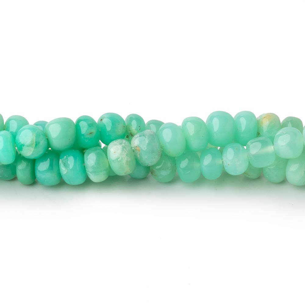 5mm Green Tanzanian Opal Plain Rondelles 18 inch 106 Beads