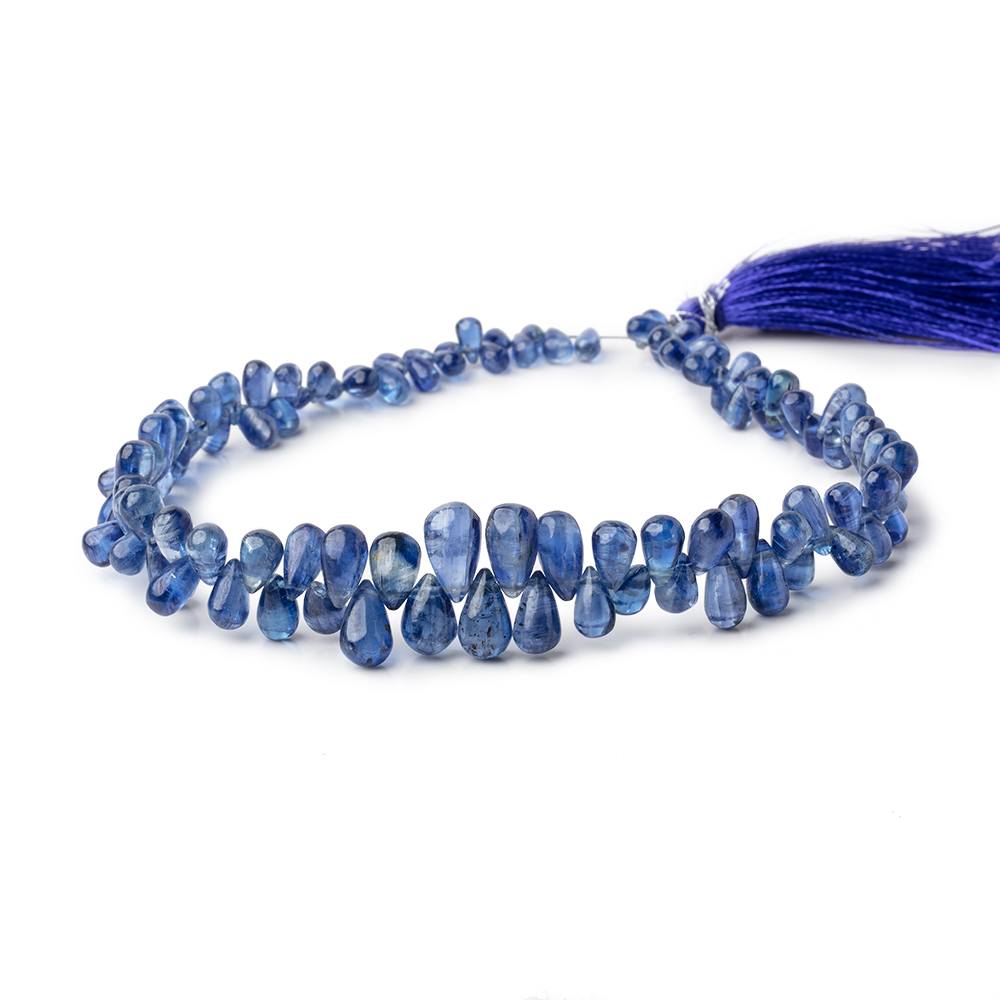 5x2-11x6mm Kyanite Plain Tear Drop Beads 10 inch 103 pieces AA