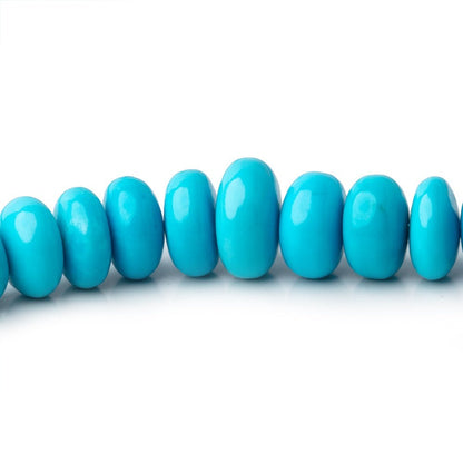 6.5-10.5mm Sleeping Beauty Turquoise Plain Rondelle Beads 16 inch 98 pieces AAA