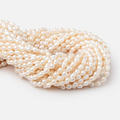 6-6.5mm Creamy Petite Ultra Baroque Freshwater Pearls 16 inch 66 Beads