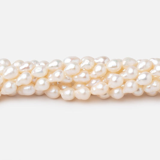 6-6.5mm Creamy Petite Ultra Baroque Freshwater Pearls 16 inch 66 Beads