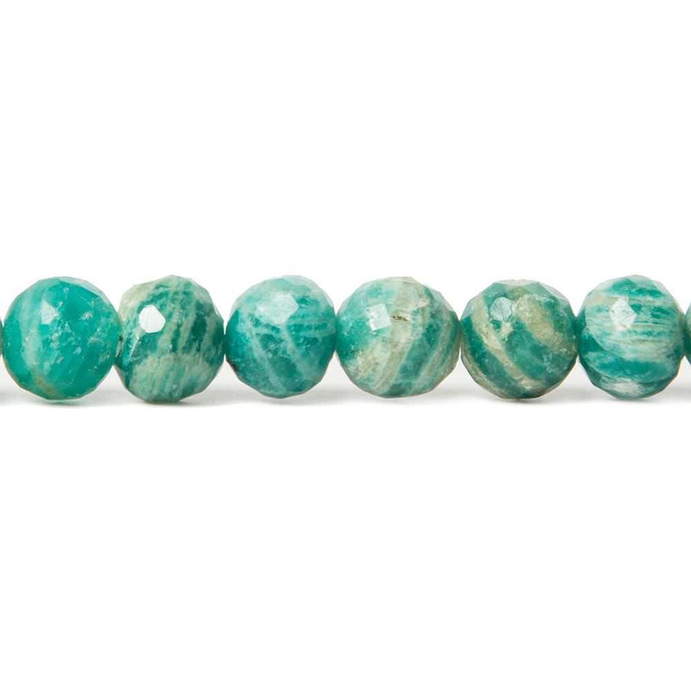6-7mm Russian Amazonite faceted round beads 8 inch 31 pieces
