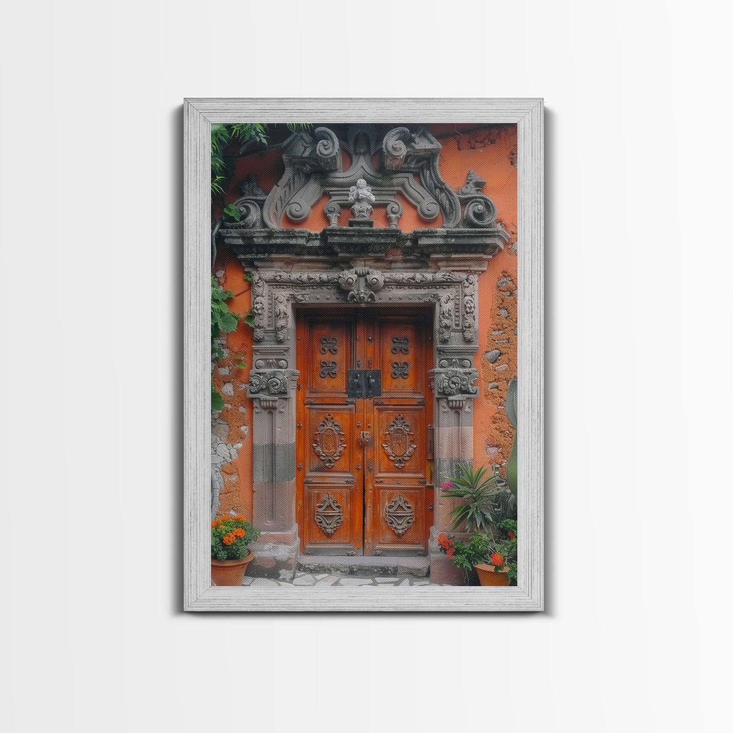 Change23 Colorful Indian Architecture Canvas Print, Traditional Art if India, Photography Print, Indian Wall Art, Living Room Decor