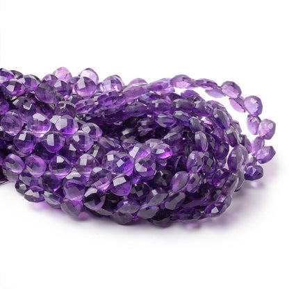 6.5mm African Amethyst Corner Drilled Pillow Beads 7.5 inch 45 pieces