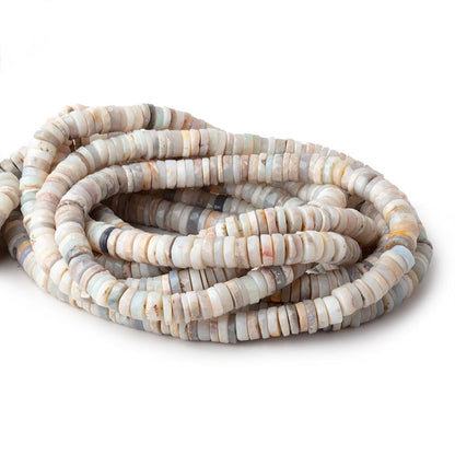 6.5mm Australian Opal Faceted Heishi Beads 16 inch 200 pieces