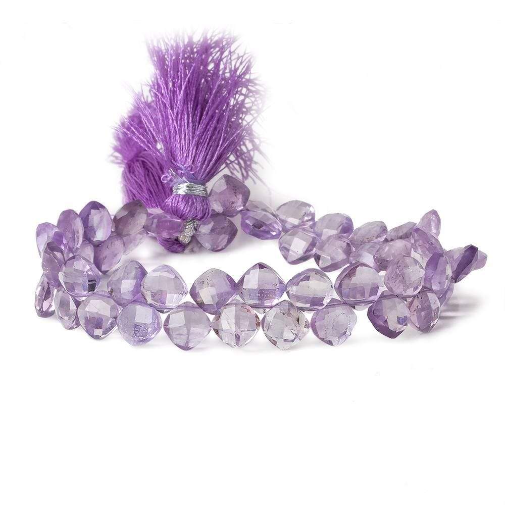 6.5x6.5mm Pink Amethyst faceted pillow beads 7.5 inch 50 pieces A