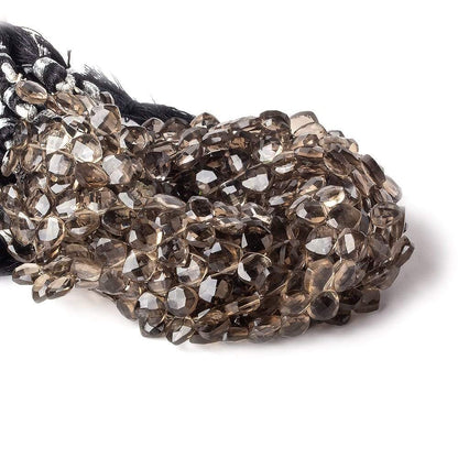 6.5x6.5mm Smoky Quartz faceted pillow beads 7.25 inch 50 pieces A