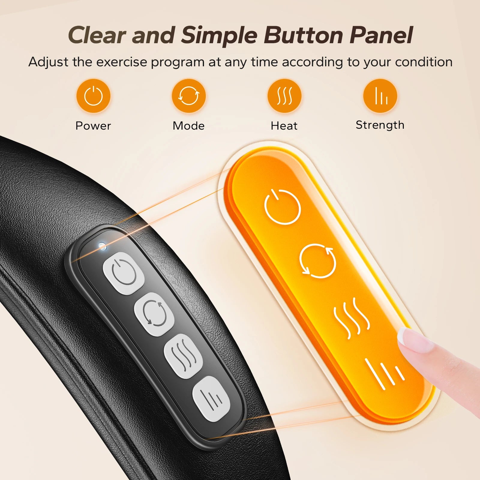 Cordless Neck Massager for Pain Relief Deep Tissue Shiatsu Neck Shoulder Massager with Heat Back Massager for Home Office