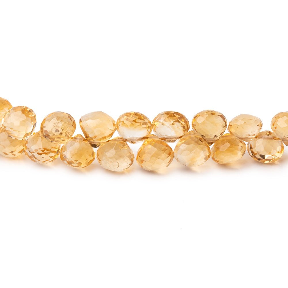 5mm Citrine Faceted Candy Kiss Beads 8 inch 64 pieces
