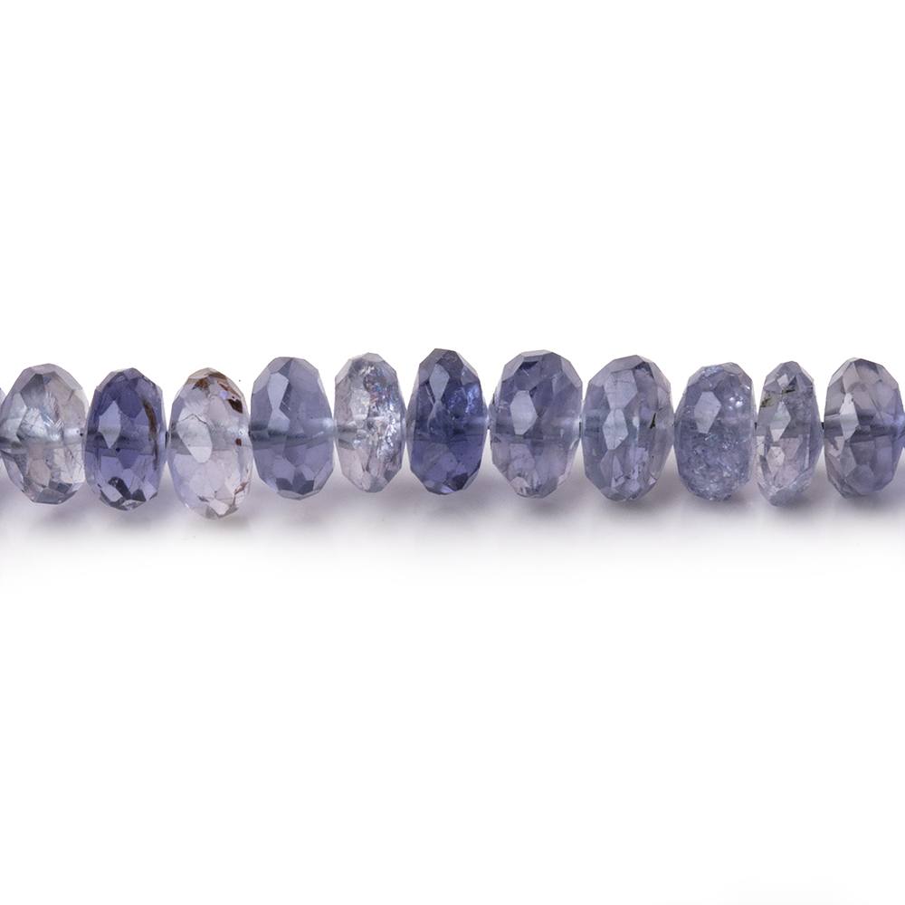 6mm Iolite faceted rondelle Beads 9 inch 70 pieces AA