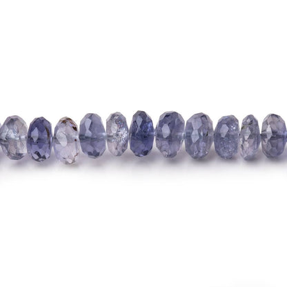 6mm Iolite faceted rondelle Beads 9 inch 70 pieces AA