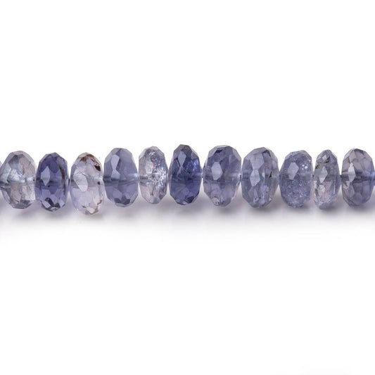 6mm Iolite faceted rondelle Beads 9 inch 70 pieces AA