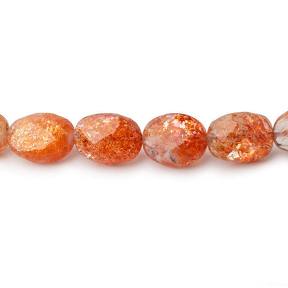 6x4-8.5x6mm Sunstone Faceted Oval Beads 16 inch 53 pieces AAA