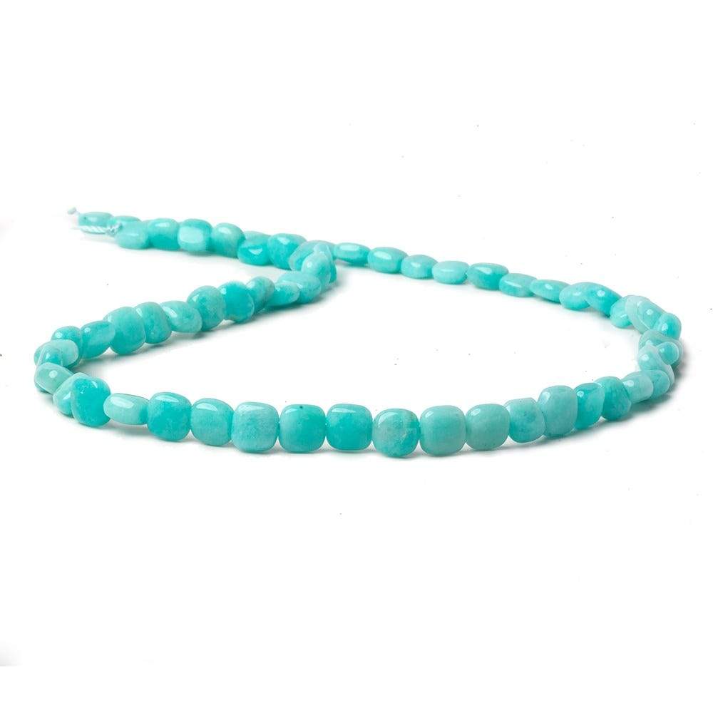 6x6-7x7mm Amazonite Plain Pillows 15.5 inch 63 beads AA