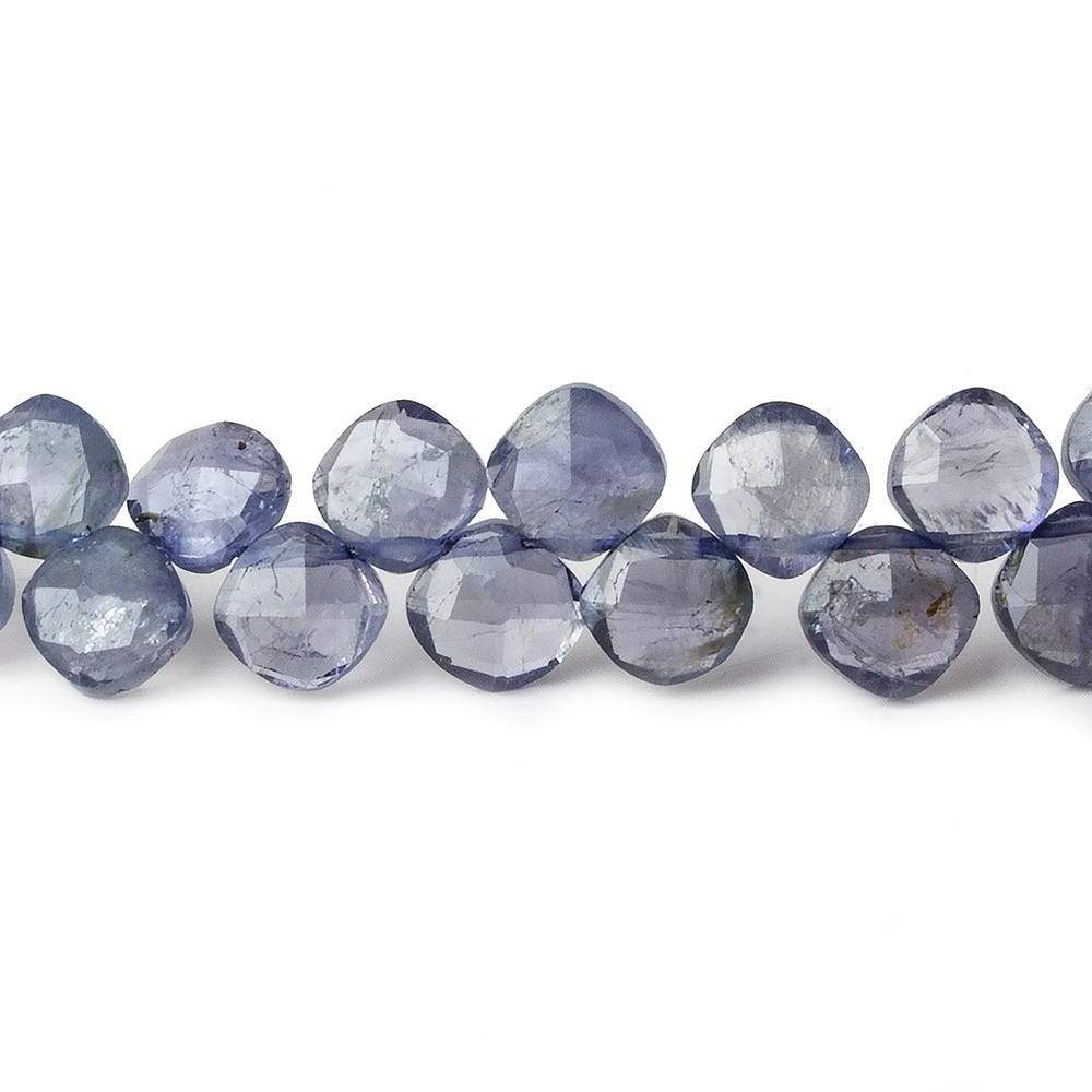 6x6-7x7mm Iolite faceted pillow beads 7.25 inch 48 pieces A