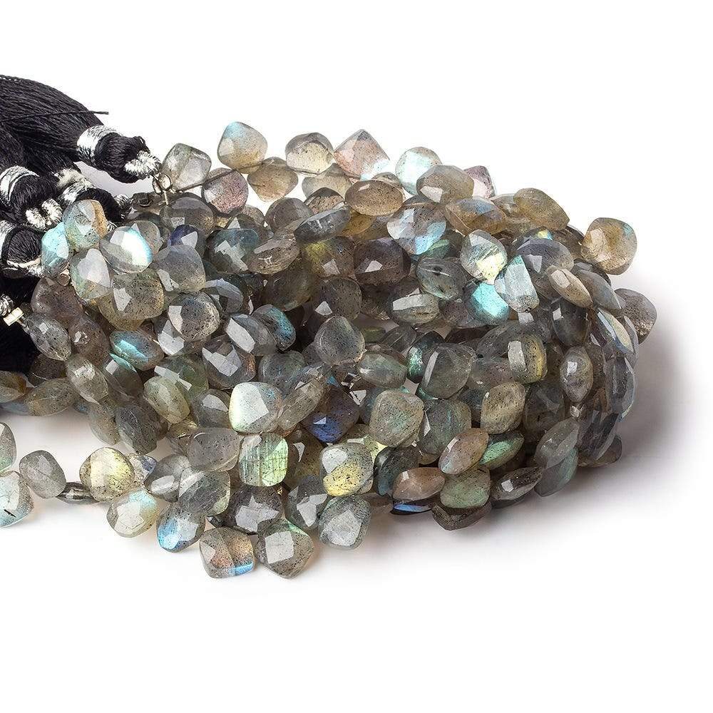 6x6-7x7mm Labradorite faceted pillow beads 7.25 inch 46 pieces AA