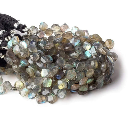 6x6-7x7mm Labradorite faceted pillow beads 7.25 inch 46 pieces AA