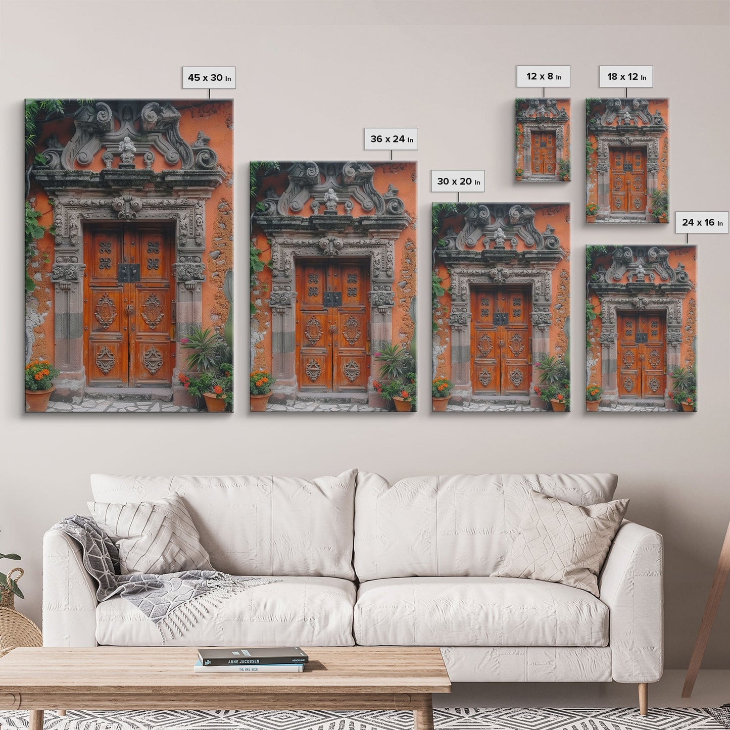 Change23 Colorful Indian Architecture Canvas Print, Traditional Art if India, Photography Print, Indian Wall Art, Living Room Decor