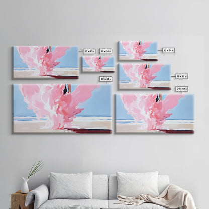 Pink Smoke Painting, Abstract Dreamy Art, Surreal Cloud Wall Decor, Soft Pastel Aesthetic, Modern Statement Piece, Canvas Print