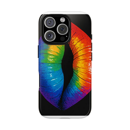 Rainbow Lips Phone Case - Bold Colorful Pride Accessory