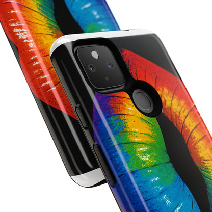 Rainbow Lips Phone Case - Bold Colorful Pride Accessory