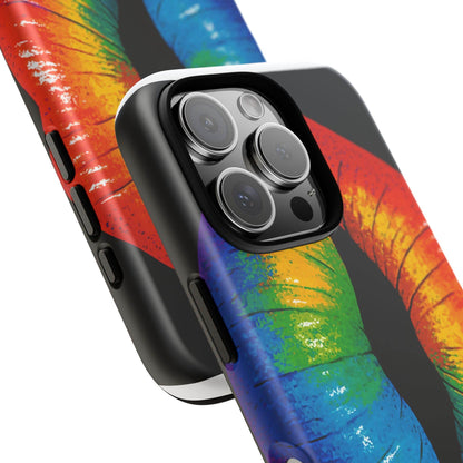 Rainbow Lips Phone Case - Bold Colorful Pride Accessory