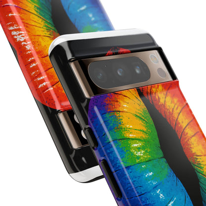 Rainbow Lips Phone Case - Bold Colorful Pride Accessory