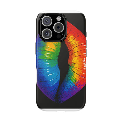 Rainbow Lips Phone Case - Bold Colorful Pride Accessory