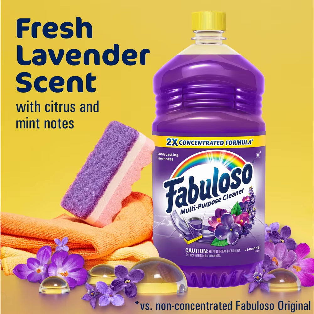 Multi Surface Cleaner Lavender Scent All Purpose Floor Cleaner 2X Concentrated Household Cleaner Grease Dirt Grime Remover Eco