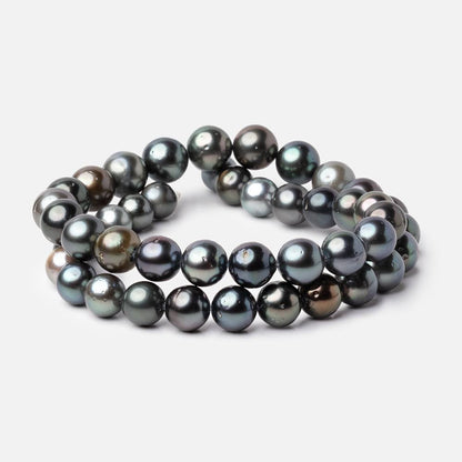 7.5-10mm Peacock Tahitian Saltwater Pearl Beads 15.5 inch 47 pieces A