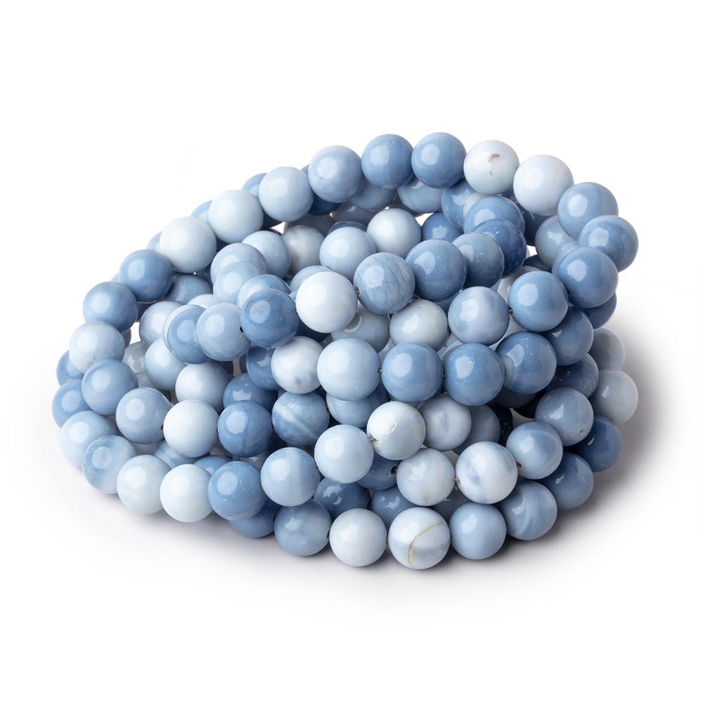 7.5-8mm Owyhee Blue Opal Plain Round Beads 17.5 inch 57 pieces