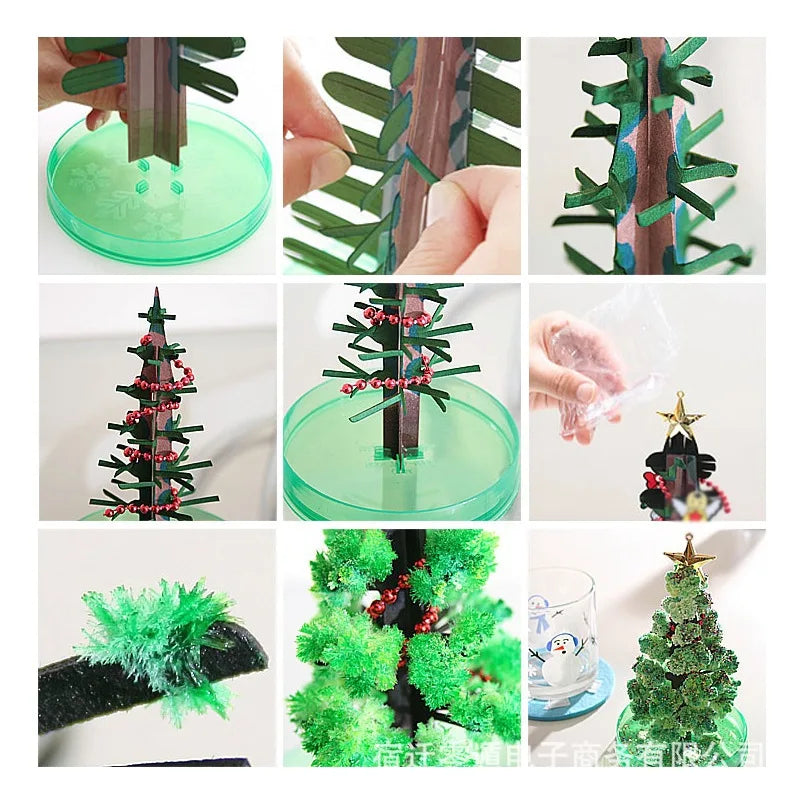 Mini DIY Growing Tree Paper Sakura Crystal Trees Desktop Cherry Blossom Toys Paper Tree Gift Novelty Toy Exploring Science