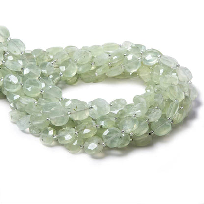 8-9mm Prehnite faceted pillow beads 13.5 inch 32 pieces