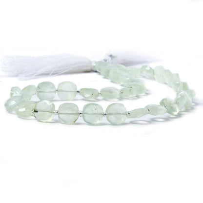 8-9mm Prehnite faceted pillow beads 13.5 inch 32 pieces
