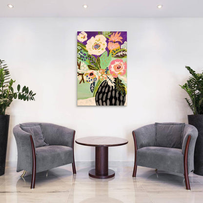 "Fresh Flowers in Vase I" by EAD Art Coop Frameless Free-Floating Tempered Art Glass Wall Art