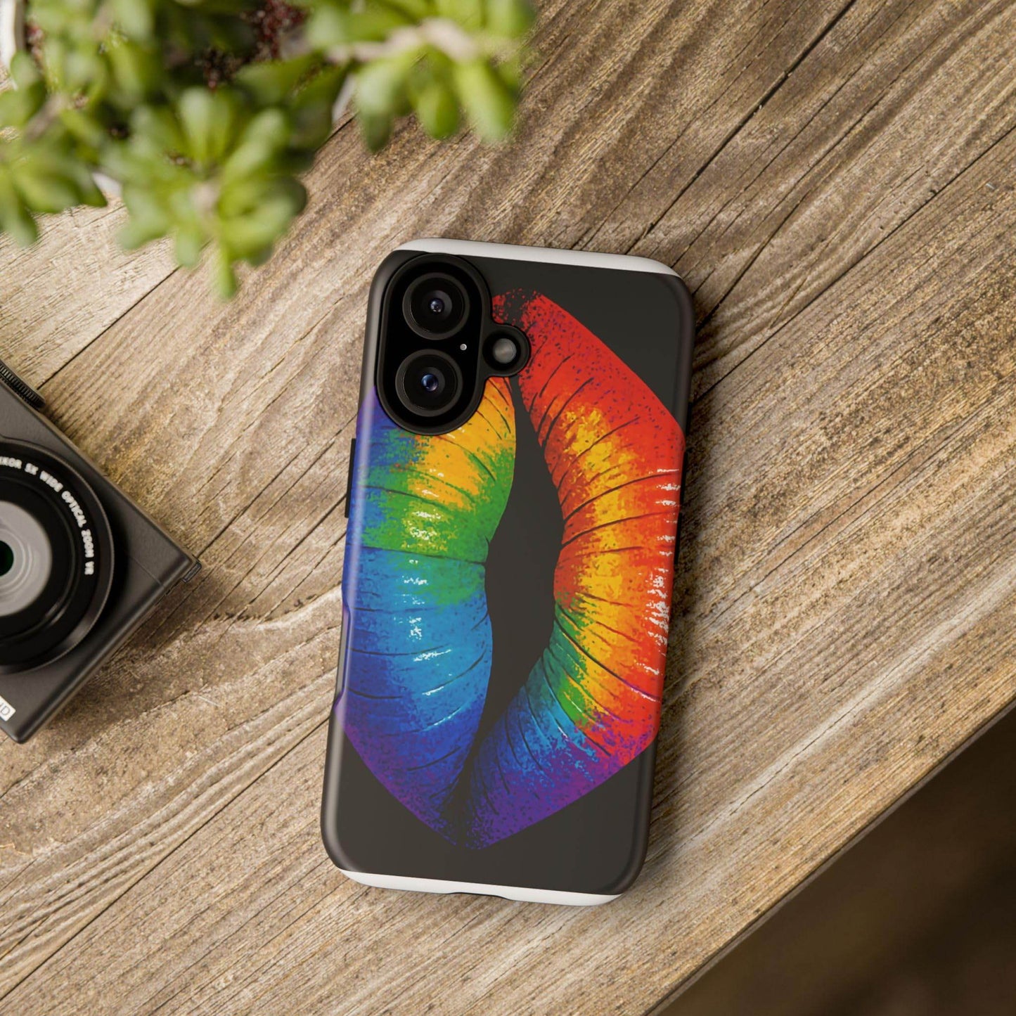 Rainbow Lips Phone Case - Bold Colorful Pride Accessory