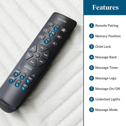 L600 Twin XL Adjustable Bed Base with Zero Gravity, Bluetooth, Massage, USB Ports & App Control