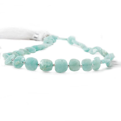 8.5-9mm Amazonite faceted pillow beads 14 inch 33 pieces