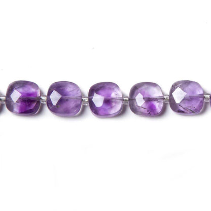 8.5-9mm Amethyst faceted pillow beads 14 inch 34 pieces