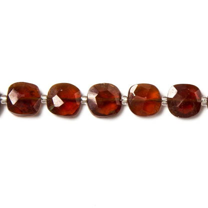 8.5-9mm Hessonite faceted pillow beads 14 inch 34 pieces