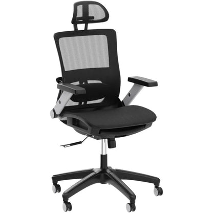 Ergonomic Mesh Office Chair, High Back Computer Executive Desk Chair with Headrest and 4D Flip-Up Armrests, Computer Chairs