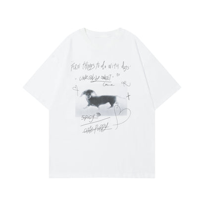 Short Sleeve T-Shirt for Men and Women Casual White Couple Crew Neck Half Sleeve Tee