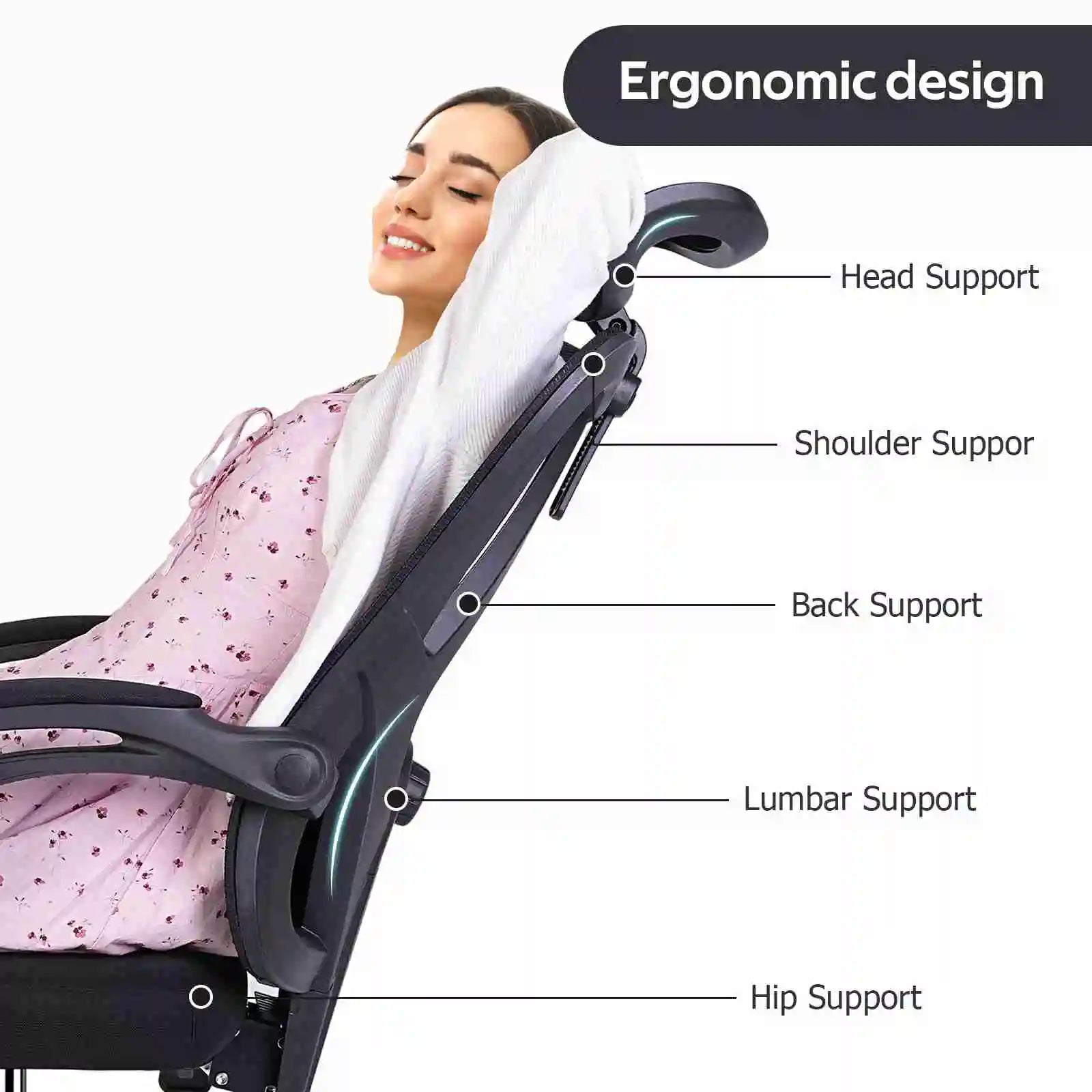Ergonomic Office Computer Home Gaming Desk Chair Adjustable Height Breathable Mesh Racing Chair Linkage Armrest Furniture