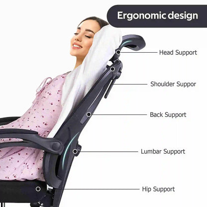 Ergonomic Office Computer Home Gaming Desk Chair Adjustable Height Breathable Mesh Racing Chair Linkage Armrest Furniture