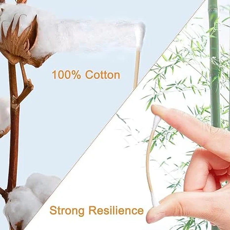 100Pcs Soft Bag Wood Stick Double Cotton Swab Sanitary Swab, High Quality 300Pcs Soft Pouch Wooden Swabs Double Head Cotton Swabs Sanitary Cotton Swabs Beauty Swabs Cosmetic Cotton Swabs Swabs